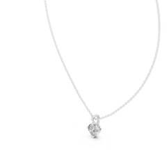 Solitaire Cushion Cut Langrown Sparkling Diamond Pendant For Her In 18K Solid Yellow Gold - HIGHCARAT DIAMONDS