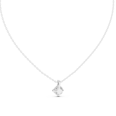 Solitaire Cushion Cut Langrown Sparkling Diamond Pendant For Her In 18K Solid Yellow Gold - HIGHCARAT DIAMONDS