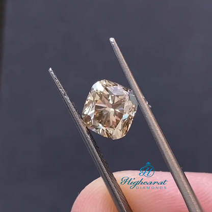 Cushion Old Cut Loose Diamond, Unique Champagne Brown Elegant Minimalist Lab Grown Diamond Use For All Jewelry In Her - HIGHCARAT DIAMONDS
