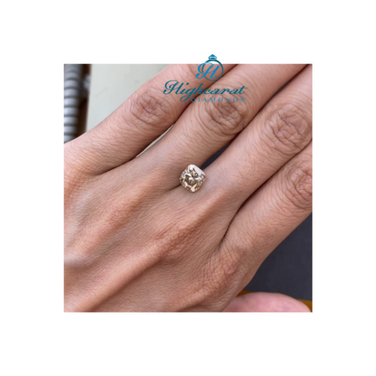 Cushion Old Cut Loose Diamond, Unique Champagne Brown Elegant Minimalist Lab Grown Diamond Use For All Jewelry In Her - HIGHCARAT DIAMONDS