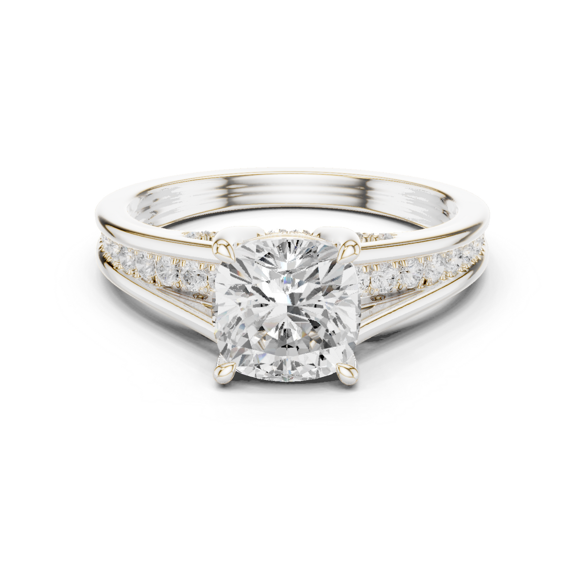 Pave Set 2.30Ct Cushion and Round Cut Top Grade Diamond Unique Delicate Stacking Wedding Ring Gift For Her - HIGHCARAT DIAMONDS