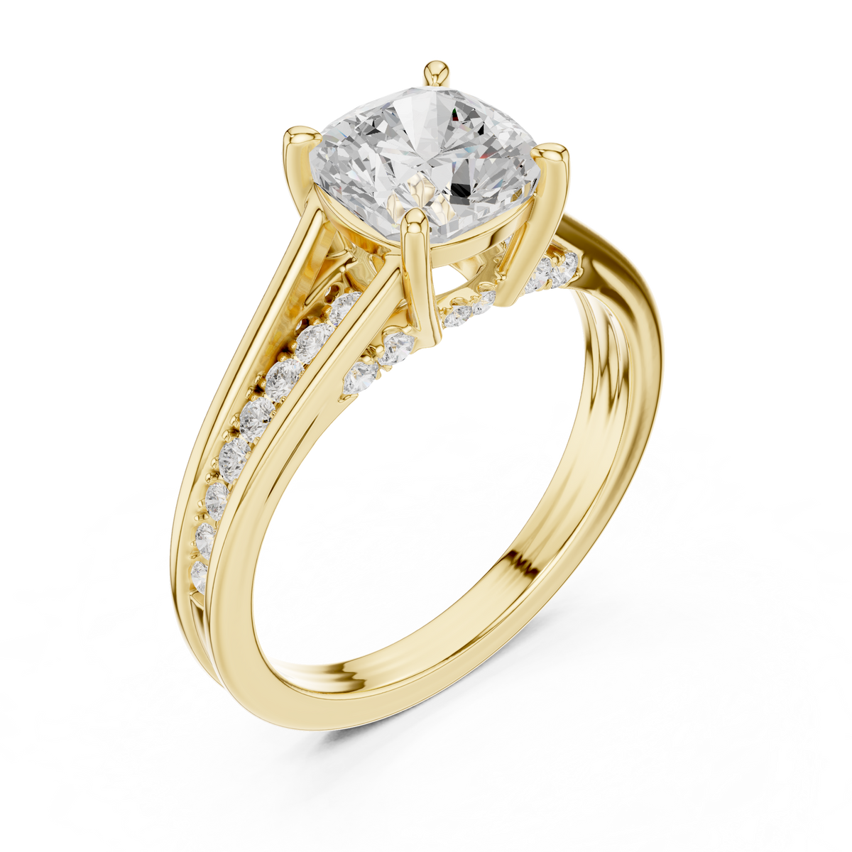 Pave Set 2.30Ct Cushion and Round Cut Top Grade Diamond Unique Delicate Stacking Wedding Ring Gift For Her - HIGHCARAT DIAMONDS