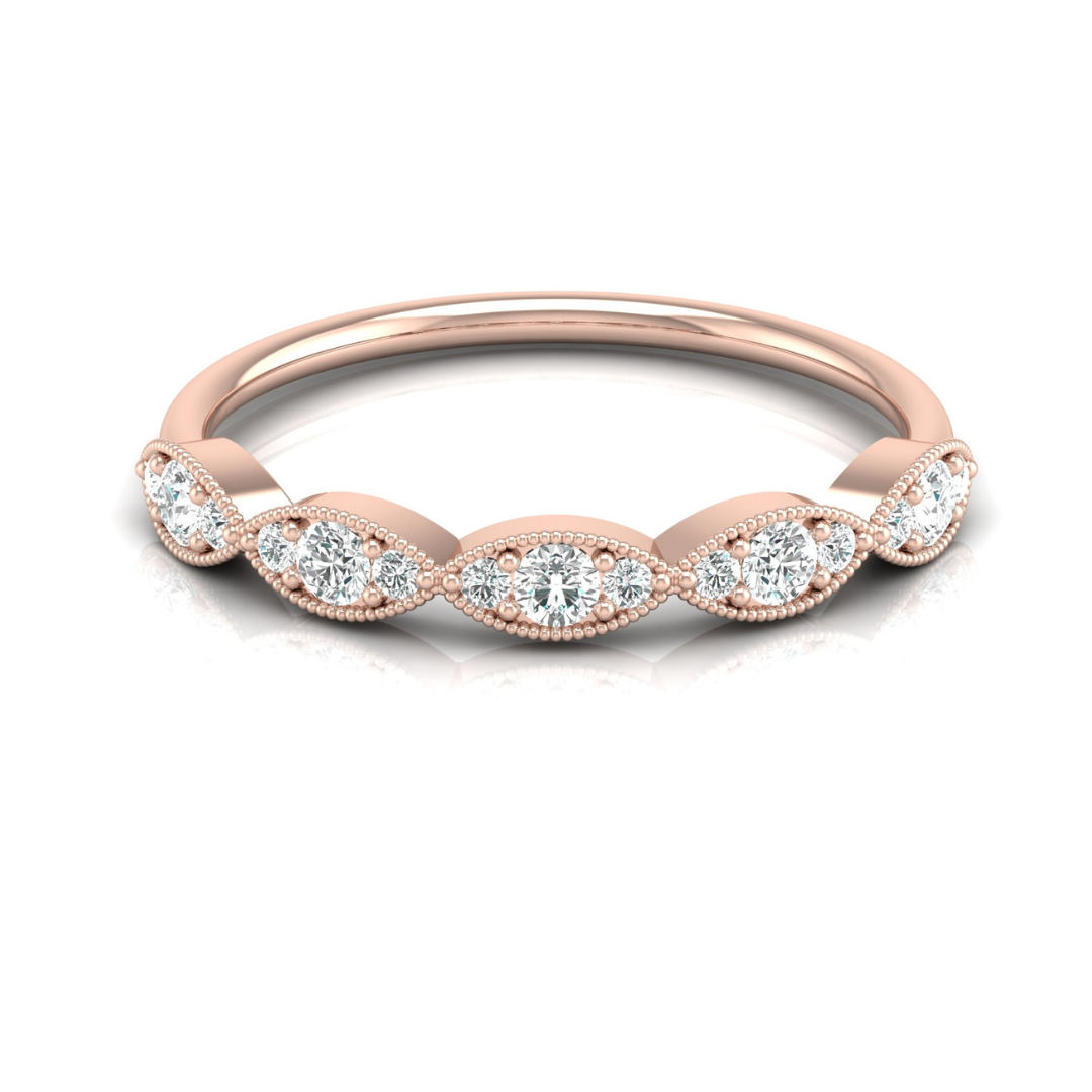 Dainty 0.28 CT Round Diamond Eternity Band Ring Women's Jewelry - HIGHCARAT DIAMONDS