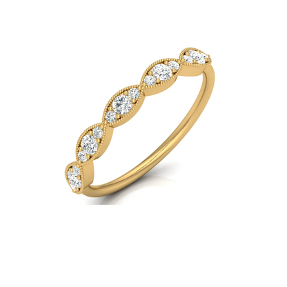 Dainty 0.28 CT Round Diamond Eternity Band Ring Women's Jewelry - HIGHCARAT DIAMONDS