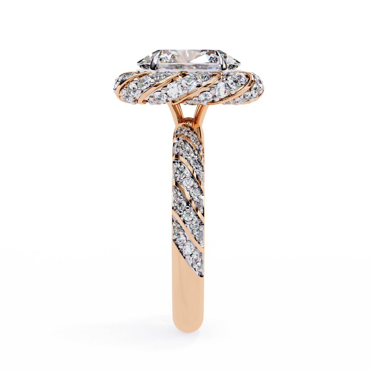 Delicate Oval Lab Diamond Halo Women’s Ring - HIGHCARAT DIAMONDS
