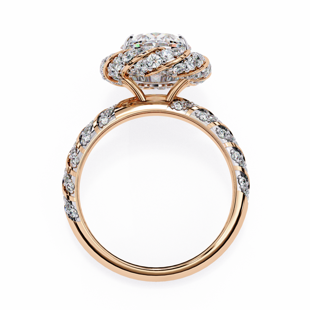 Delicate Oval Lab Diamond Halo Women’s Ring - HIGHCARAT DIAMONDS