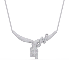 Diamond Panther Claw Pendant Necklace in Rose Gold - HIGHCARAT DIAMONDS