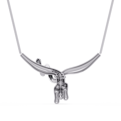 Diamond Panther Claw Pendant Necklace in Rose Gold - HIGHCARAT DIAMONDS