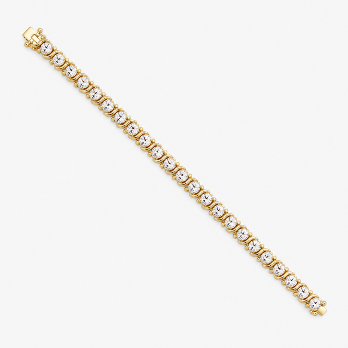 Diamond Swirl Link Lab Grown Diamond Tennis Bracelet - HIGHCARAT DIAMONDS