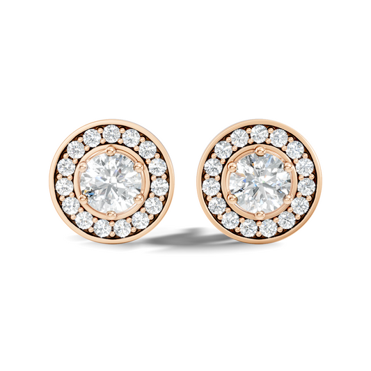 1.22 Ct Lab Grown Round Diamond New Classic Affordable Earrings For Anniversary Gift Her - HIGHCARAT DIAMONDS