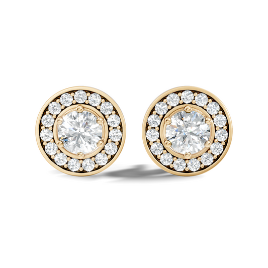 1.22 Ct Lab Grown Round Diamond New Classic Affordable Earrings For Anniversary Gift Her - HIGHCARAT DIAMONDS