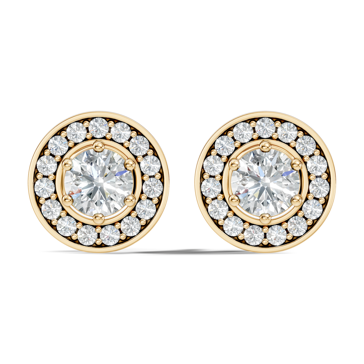 1.22 Ct Lab Grown Round Diamond New Classic Affordable Earrings For Anniversary Gift Her - HIGHCARAT DIAMONDS