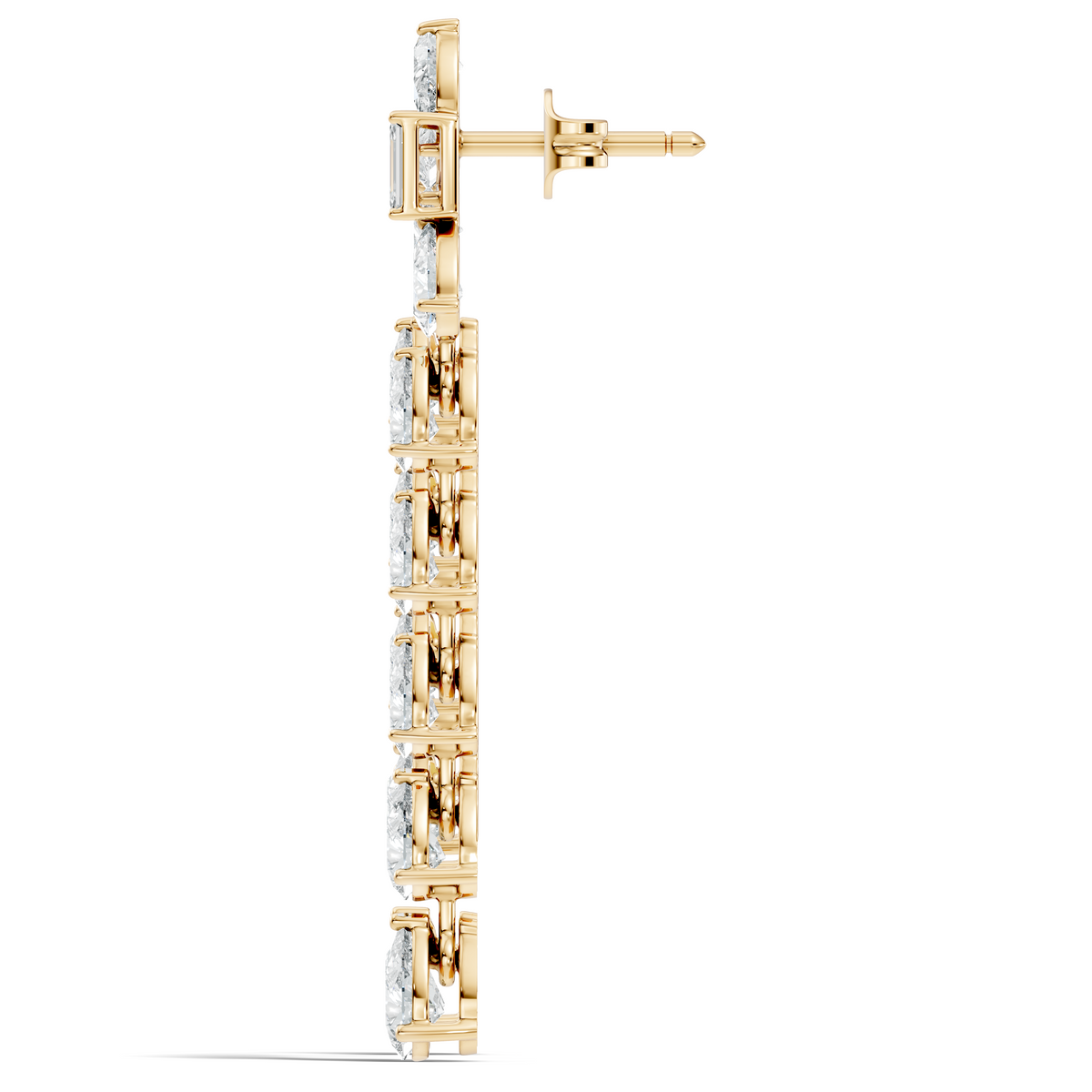 5.36 Carat Emerald & Pear Shape Lab Grown Diamond Elegance Vintage Earrings Daily wear For Women - HIGHCARAT DIAMONDS