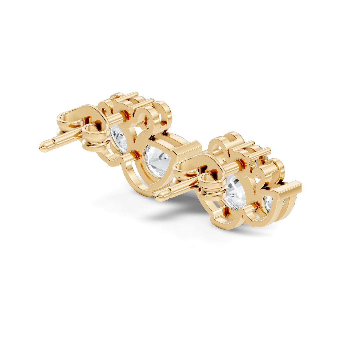 Round & Pear Shape 2.12 Ct Natural & Lab grown Diamond Occasionally Wear diamond Earrings for Women - HIGHCARAT DIAMONDS