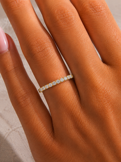 Elegant 0.47 CT Women's Round Diamond Eternity Band Sparkling Circle of Beauty - HIGHCARAT DIAMONDS