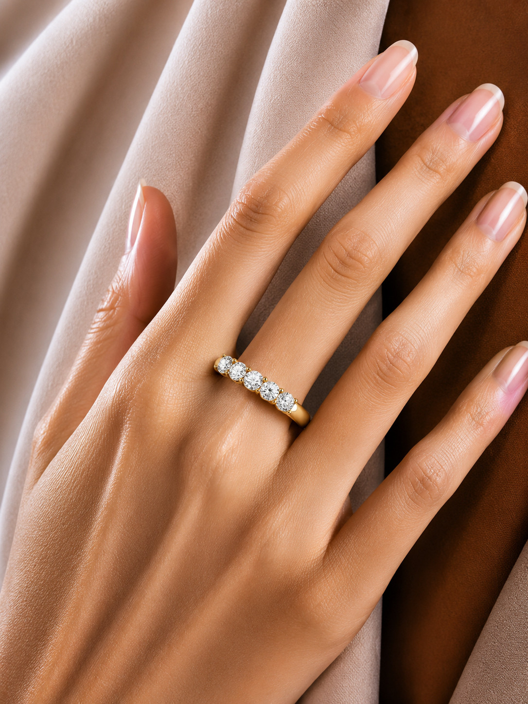 Elegant Eternity Band Ring 0.51 CT Labgrown Diamond Perfect Anniversary Gift For Her - HIGHCARAT DIAMONDS