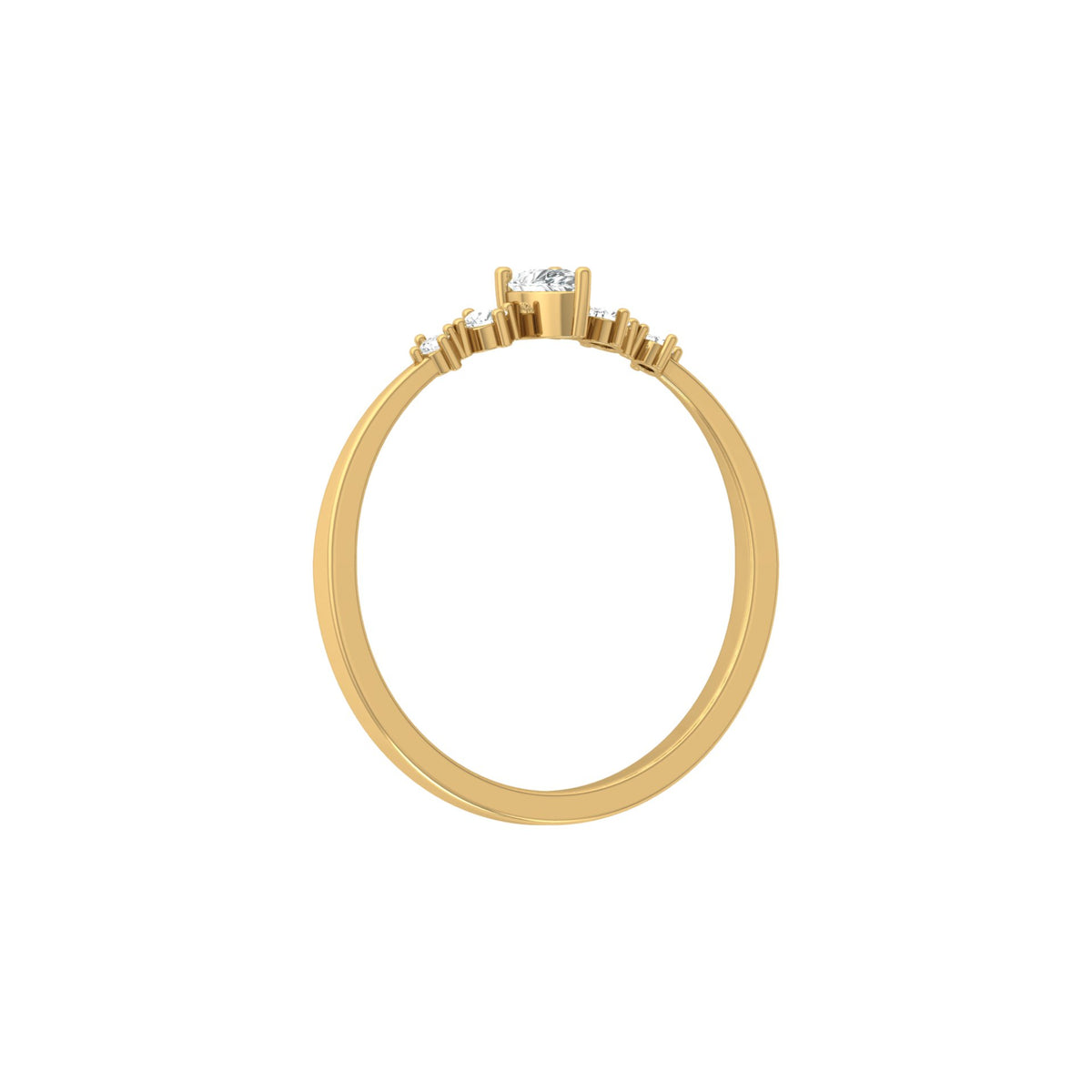 Elegant Round And Pear Shaped Diamond Band Ring Cute & Comfortable  Perfect Gift For Sister - HIGHCARAT DIAMONDS
