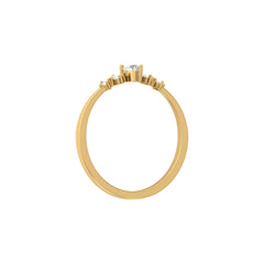 Elegant Round And Pear Shaped Diamond Band Ring Cute & Comfortable  Perfect Gift For Sister - HIGHCARAT DIAMONDS