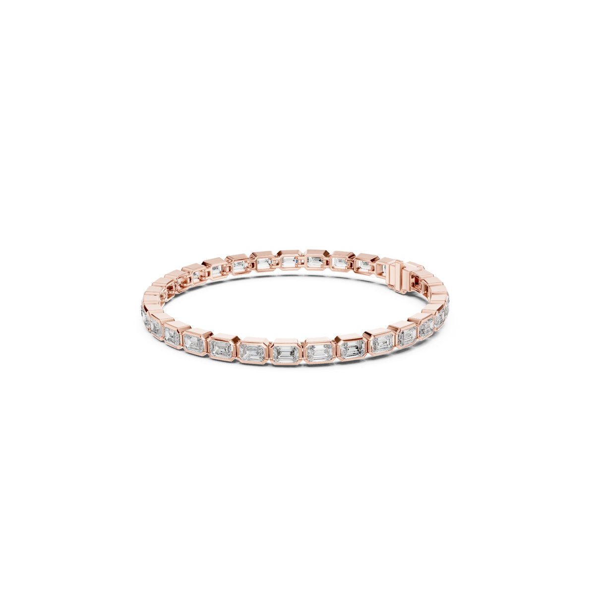 9.30Ct Emerald Cut Top Grade Diamond Elegant Minimalist Bezel Set Vintage Stunning Party Wear Bracelet  For Her - HIGHCARAT DIAMONDS