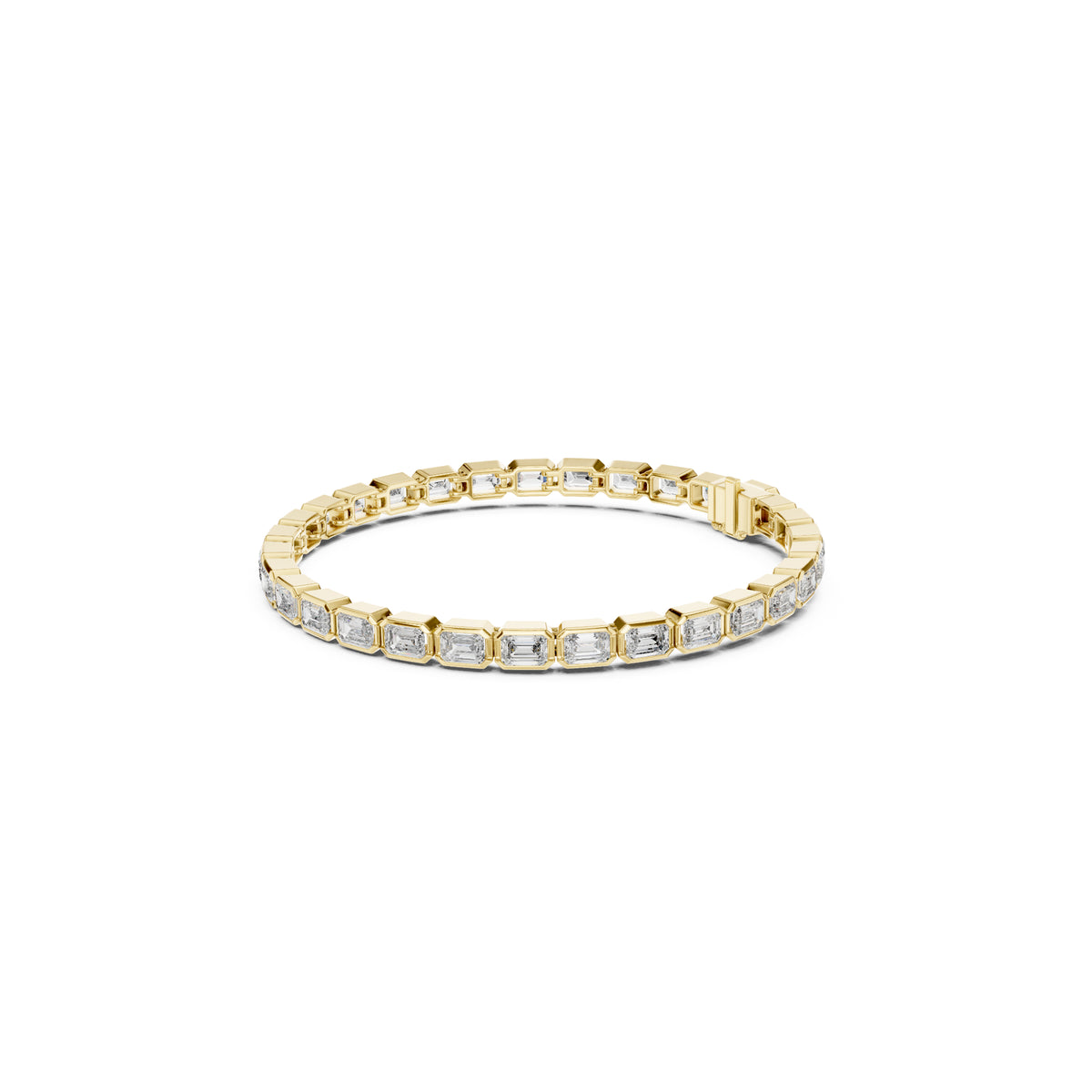 9.30Ct Emerald Cut Top Grade Diamond Elegant Minimalist Bezel Set Vintage Stunning Party Wear Bracelet  For Her - HIGHCARAT DIAMONDS