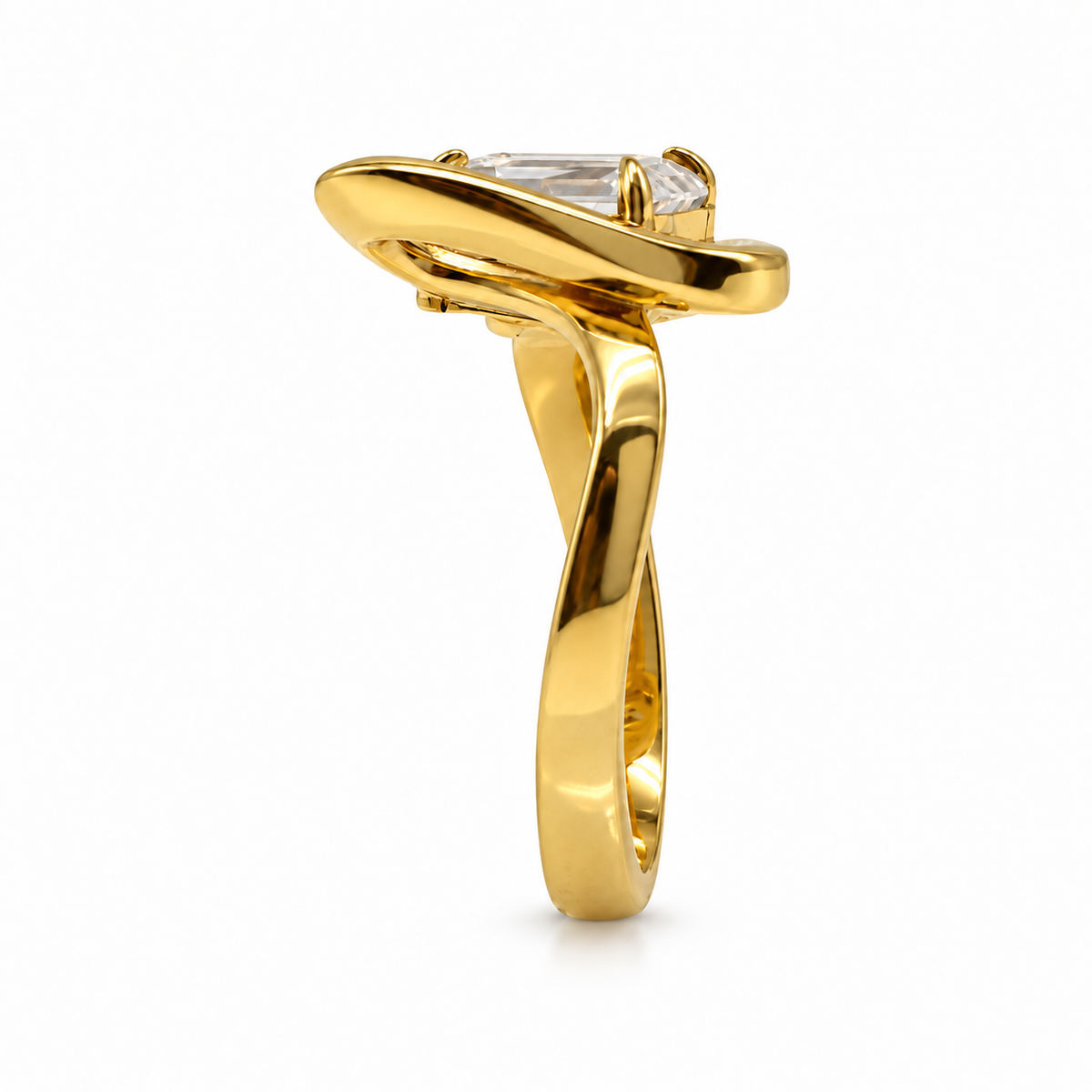 Emerald Cut Lab Grown Diamond Solitaire Ring