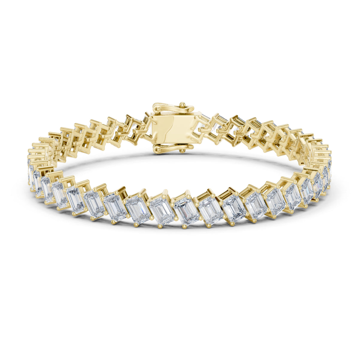 Vintage 14.7 Ct Round Cut White Colorless Diamond Prong Set Minimalist Stacking Party Wear Tennis Bracelets - HIGHCARAT DIAMONDS