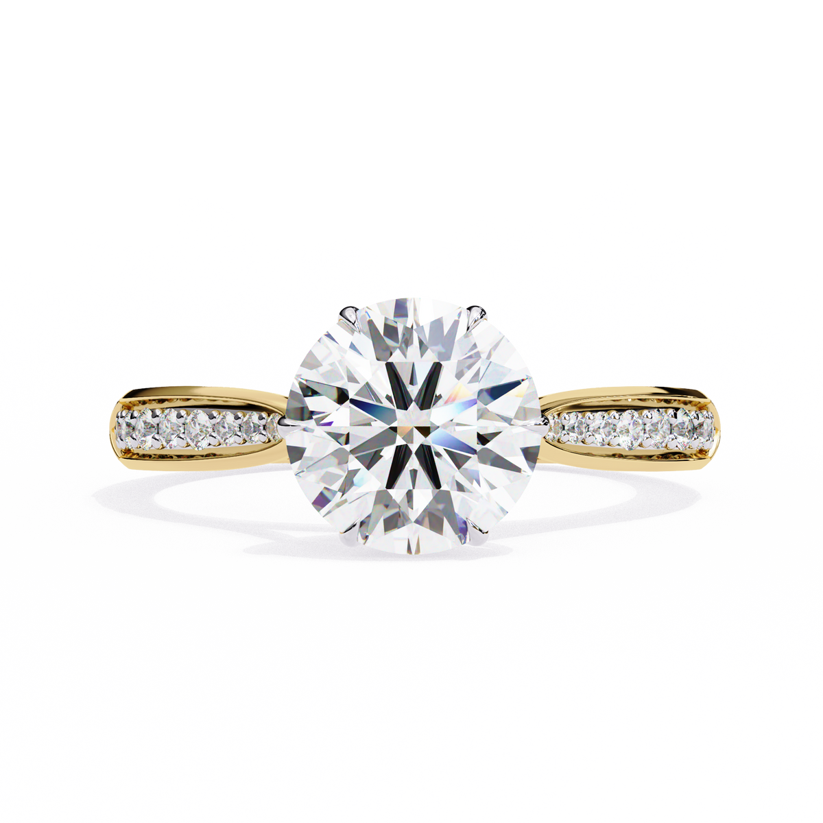 Emerald Cut Lab grown Diamond Halo Accented Engagement Ring - HIGHCARAT DIAMONDS