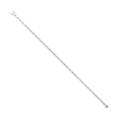 Emerald Cut Diamond Tennis Bracelet Angled Perspective