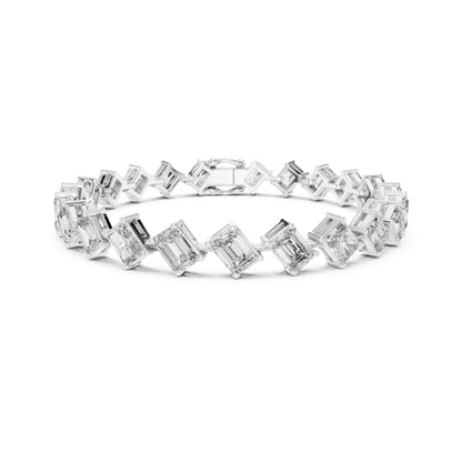 Vintage 15.79 Round Cut Lab Grown & Natural Diamond Unique Delicate Classic Dainty Stackable Tennis Bracelet For Her - HIGHCARAT DIAMONDS
