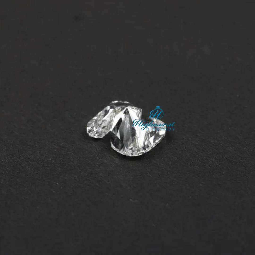 Precision cut S letter lab grown diamond with reflective finish and custom silhouette