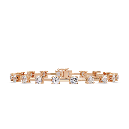 Floating Lab Grown Round Diamond Line Bracelet - HIGHCARAT DIAMONDS
