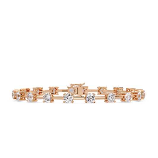 Floating Lab Grown Round Diamond Line Bracelet - HIGHCARAT DIAMONDS