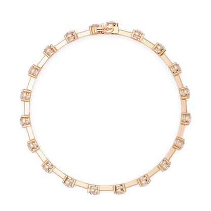 Floating Lab Grown Round Diamond Line Bracelet - HIGHCARAT DIAMONDS