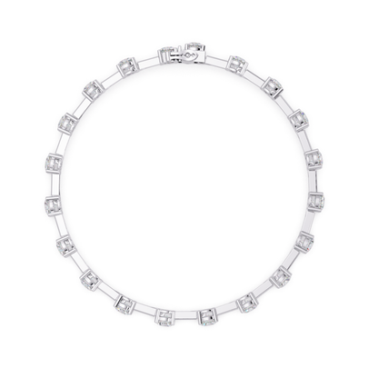 Floating Lab Grown Round Diamond Line Bracelet - HIGHCARAT DIAMONDS
