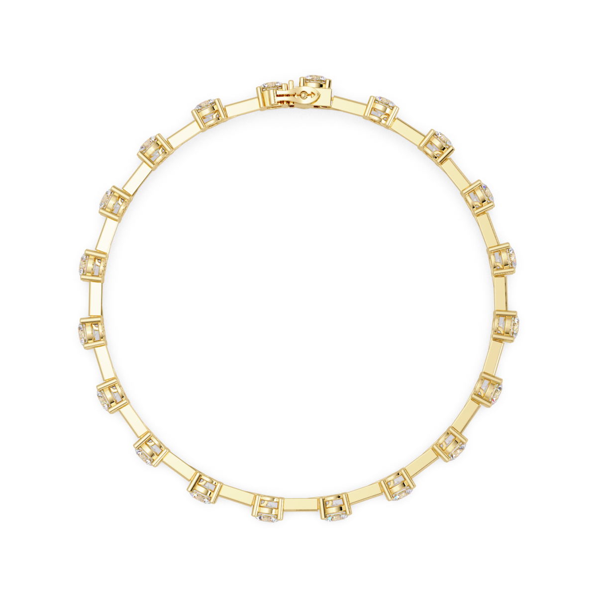 Floating Lab Grown Round Diamond Line Bracelet - HIGHCARAT DIAMONDS