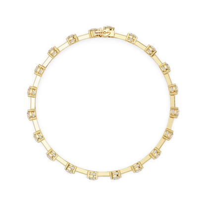 Floating Lab Grown Round Diamond Line Bracelet - HIGHCARAT DIAMONDS