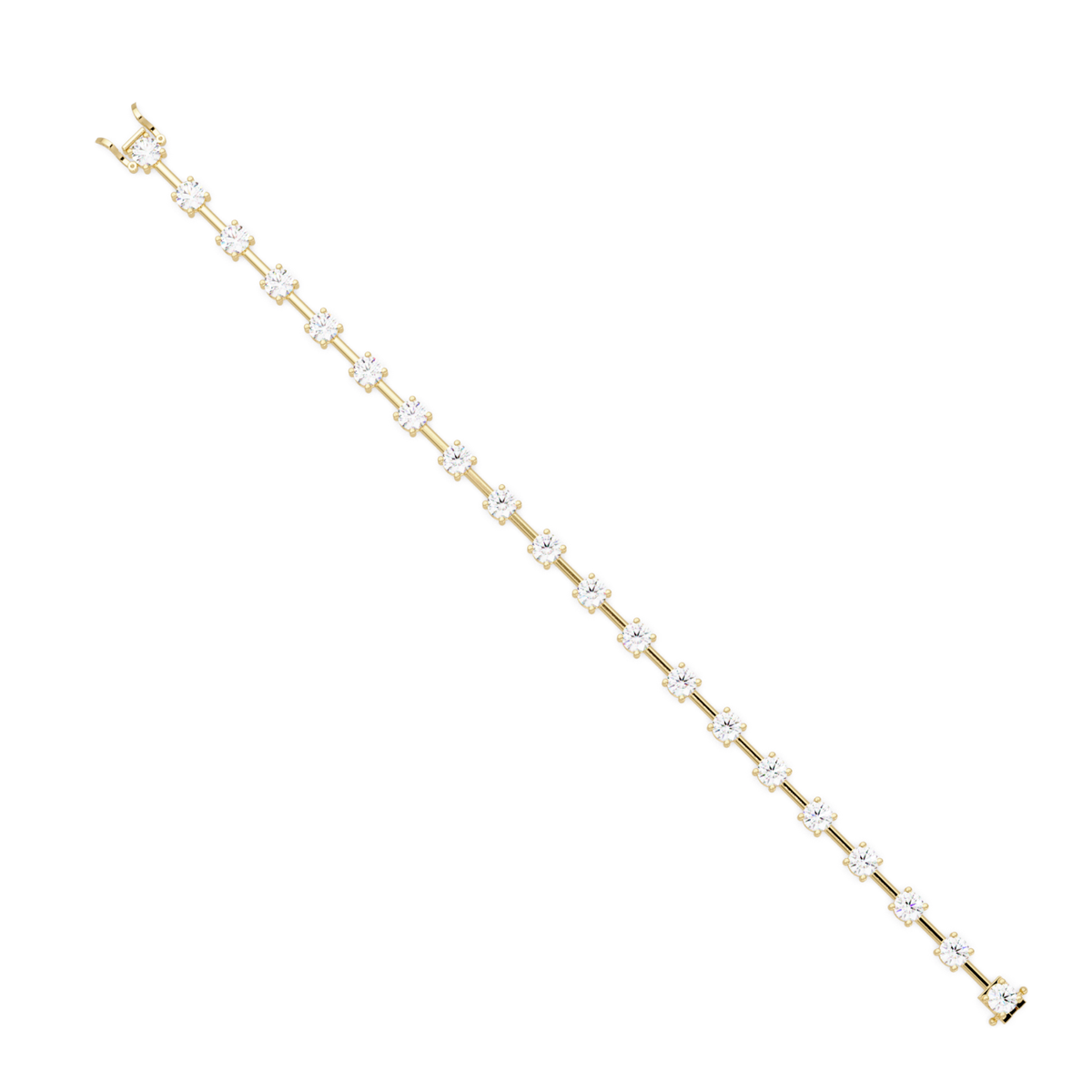 Floating Lab Grown Round Diamond Line Bracelet - HIGHCARAT DIAMONDS