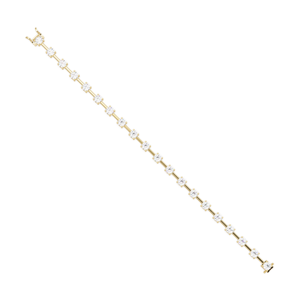 Floating Lab Grown Round Diamond Line Bracelet - HIGHCARAT DIAMONDS