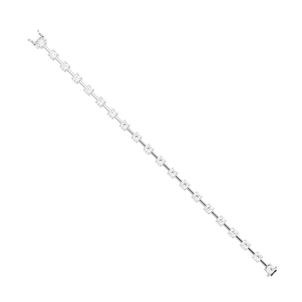 Floating Lab Grown Round Diamond Line Bracelet - HIGHCARAT DIAMONDS