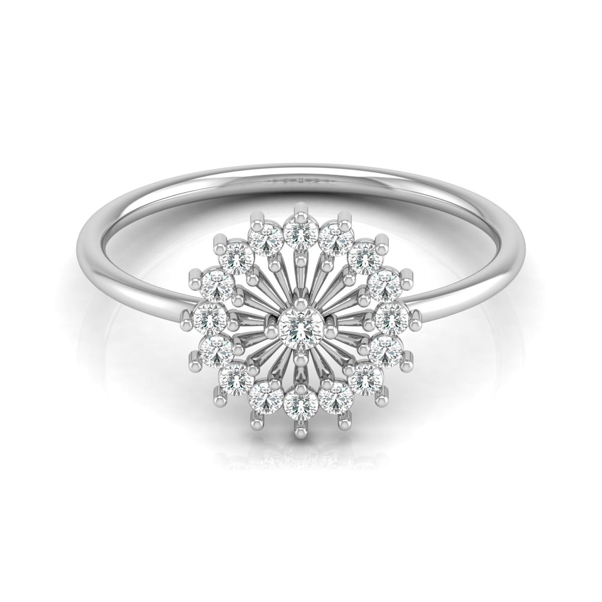 Floral 0.23 Carat Round Shaped Diamond Ring Perfect For Everyday Wear - HIGHCARAT DIAMONDS