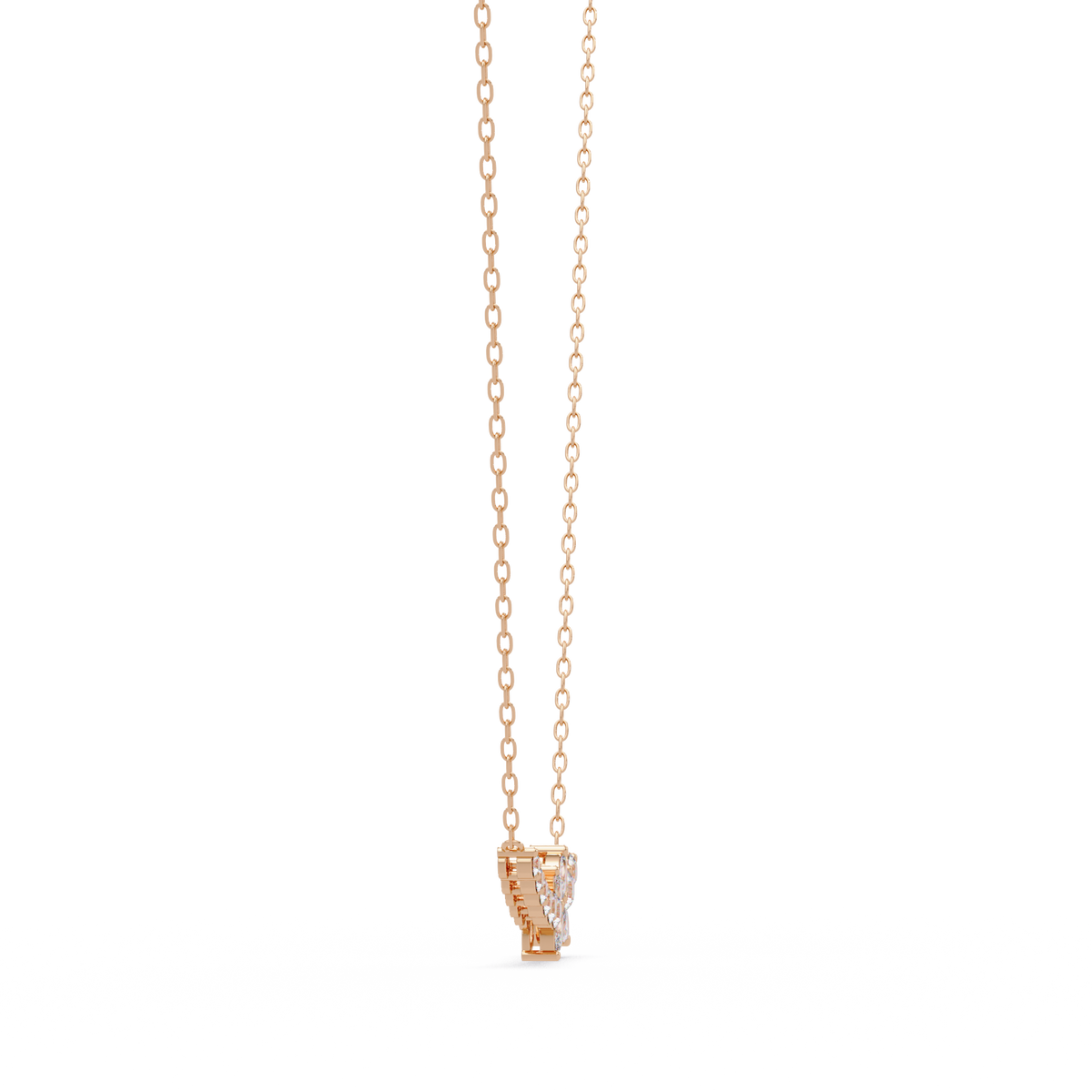 Floral Cluster Lab-Grown Diamond Necklace in White Gold - HIGHCARAT DIAMONDS