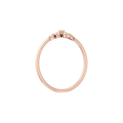 Floral Diamond Cluster Ring for Women's Elegant Flower Design Band in 18K Solid Gold - HIGHCARAT DIAMONDS