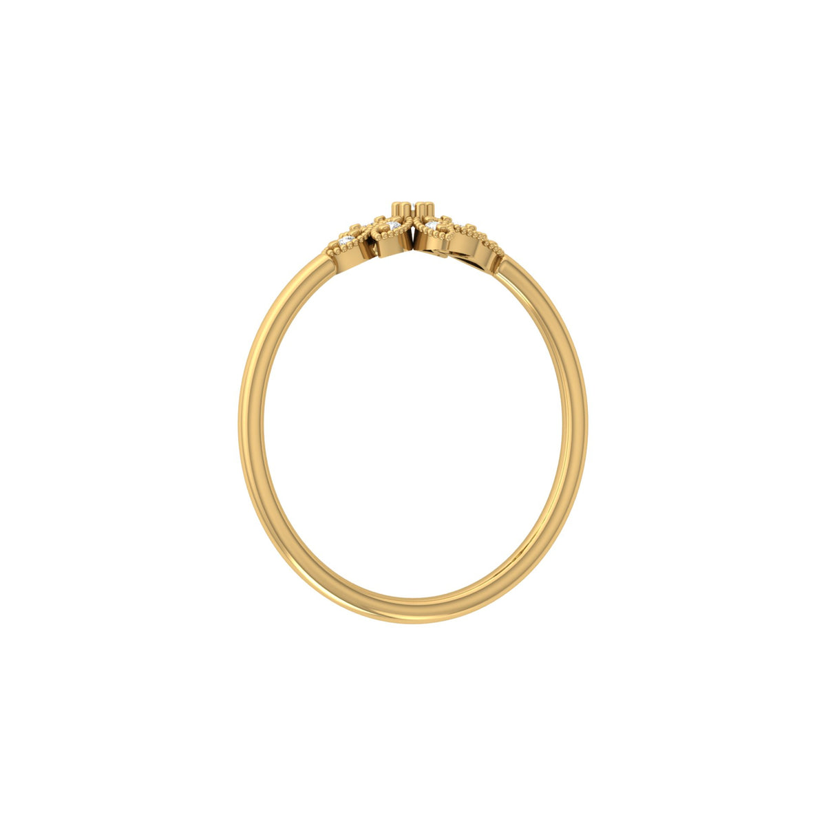 Floral Diamond Cluster Ring for Women's Elegant Flower Design Band in 18K Solid Gold - HIGHCARAT DIAMONDS