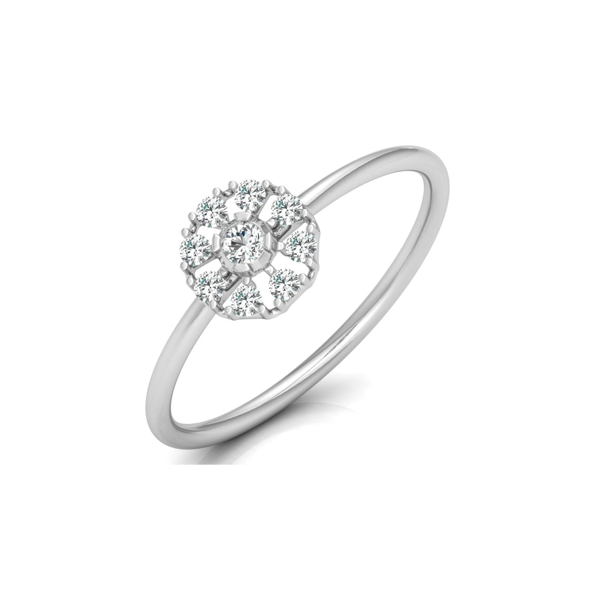 Floral Diamond Ring For Her In 14KT Solid Gold Wearable Art For Daily Elegance - HIGHCARAT DIAMONDS