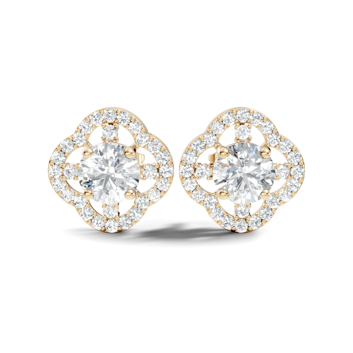 Round Shape 2.28 Ct Stunning Sparkling Labgrown Diamond Stud Earring Gift For Her - HIGHCARAT DIAMONDS