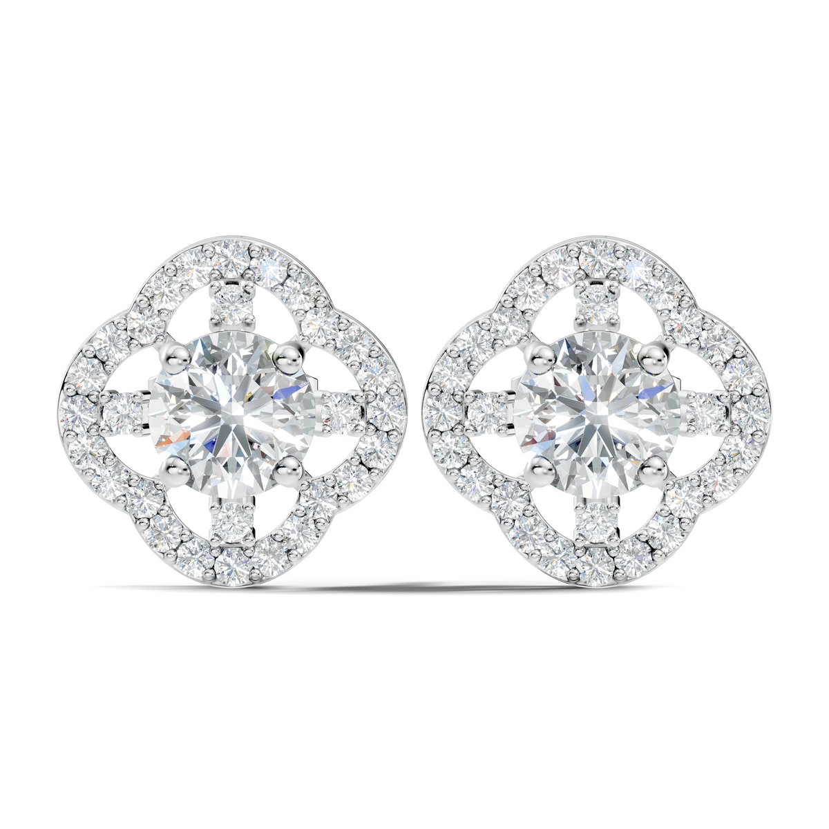 Round Shape 2.28 Ct Stunning Sparkling Labgrown Diamond Stud Earring Gift For Her - HIGHCARAT DIAMONDS
