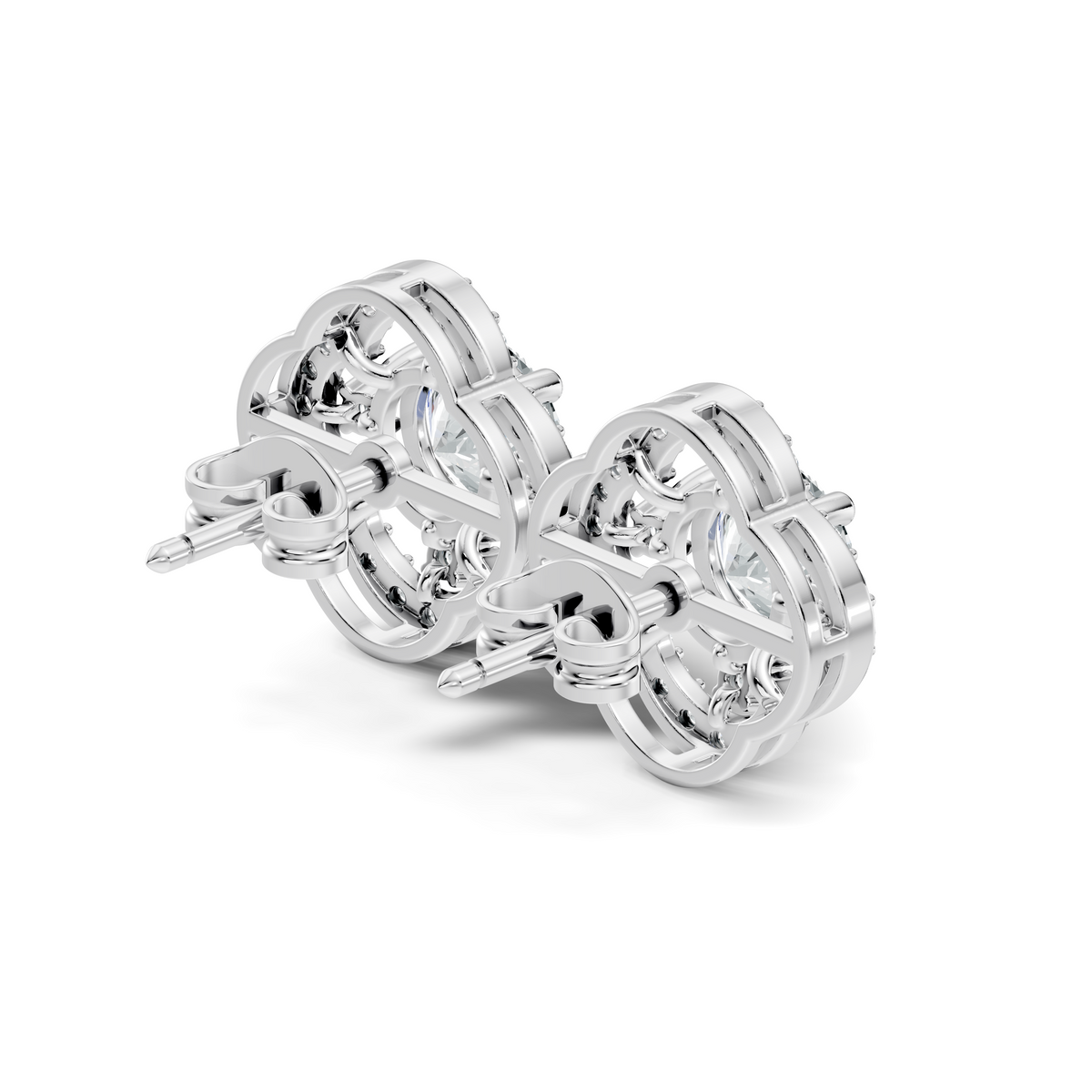 Round Shape 2.28 Ct Stunning Sparkling Labgrown Diamond Stud Earring Gift For Her - HIGHCARAT DIAMONDS