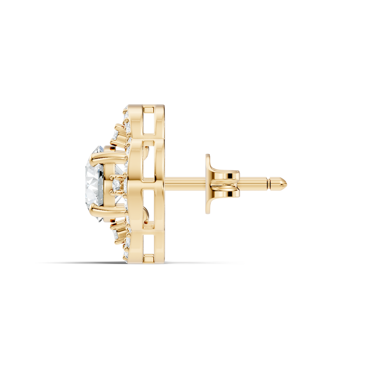 Round Shape 2.28 Ct Stunning Sparkling Labgrown Diamond Stud Earring Gift For Her - HIGHCARAT DIAMONDS