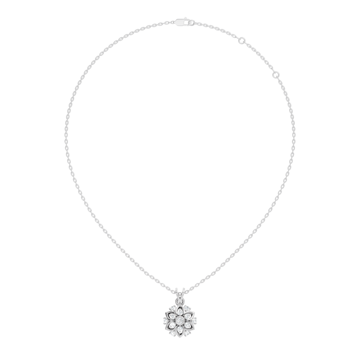 Elegant Round Diamond Pendant 0.48 Carat Handmade Jewelry In 14K Solid Yellow Gold - HIGHCARAT DIAMONDS