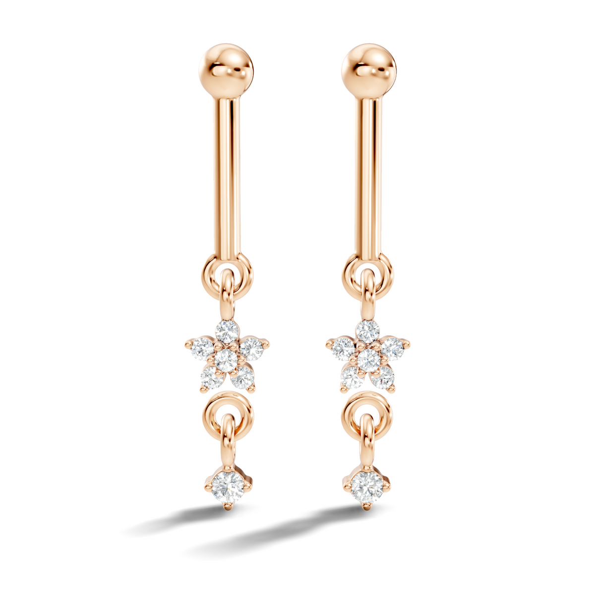 18k Solid Gold Round Shape Natural & Lab Grown Diamond New Classic Studs Women Diamond Earrings - HIGHCARAT DIAMONDS